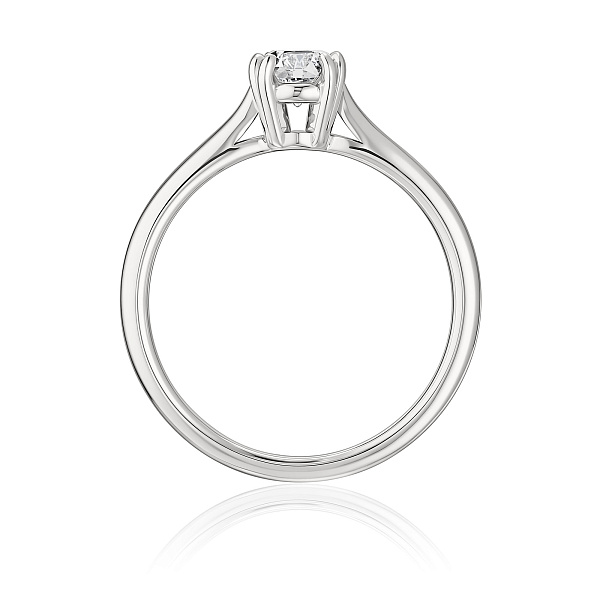 Кольцо из белого золота с бриллиантом